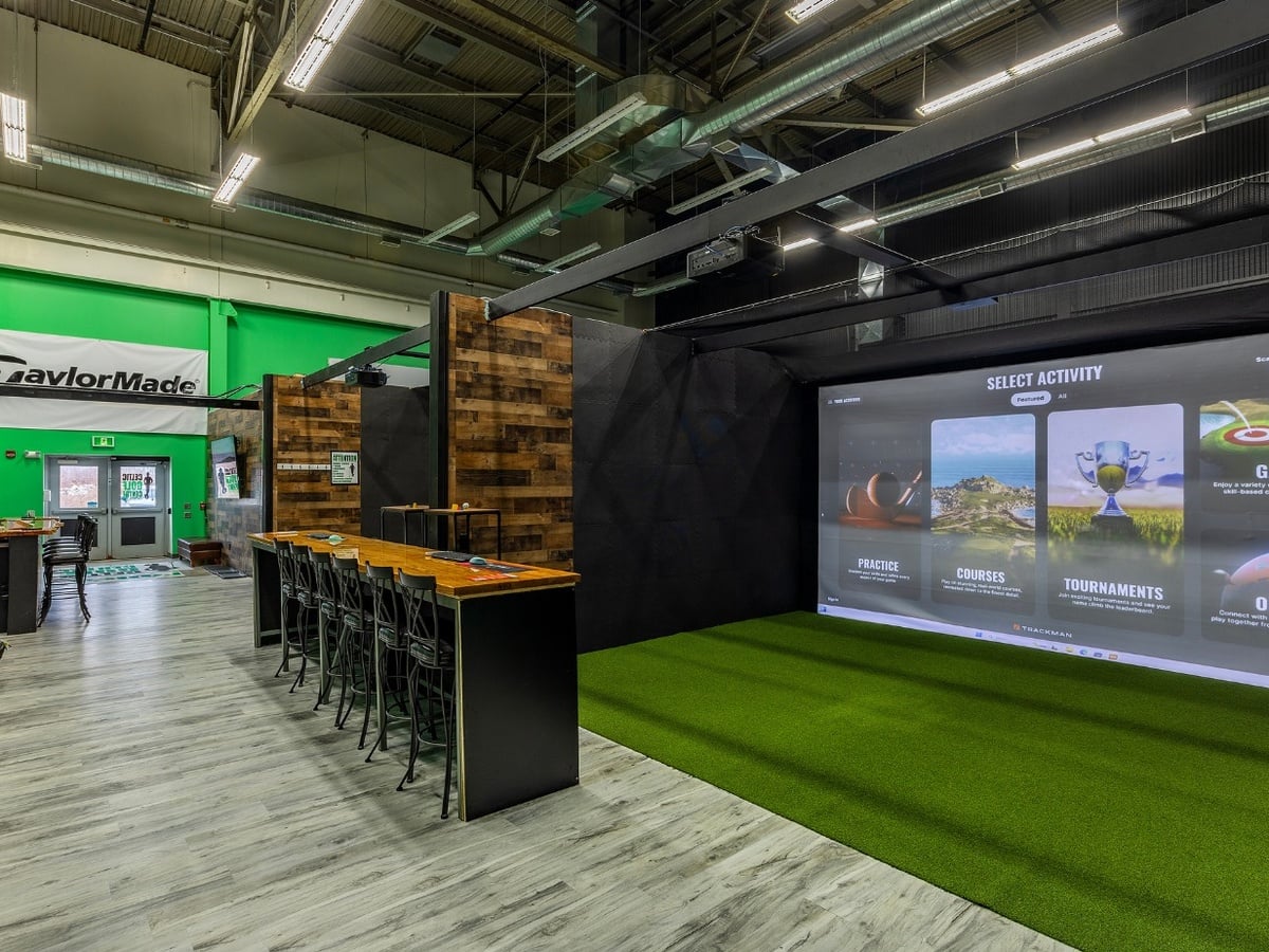 Golf simulator at Celtic Golf Centre Carleton Place